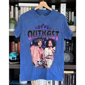 🐿️ NWOT Outkast Mineral Wash Blue Short Sleeve Graphic Tee Unisex Small